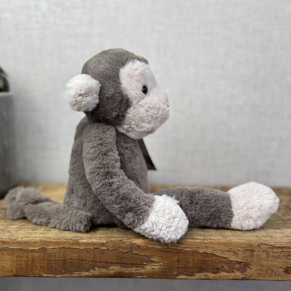 Jellycat Small Snugglet Brodie Monkey - Small Brown Monkey Soft Retired 11" (#2)