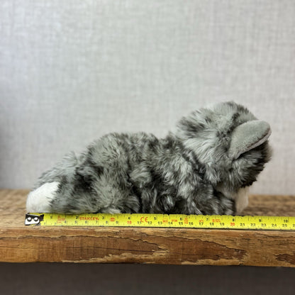 Keel Toys Tabby Cat - Grey Tabby Cat Beanie Plush Blue Eyes (Tag Cut off) Plush