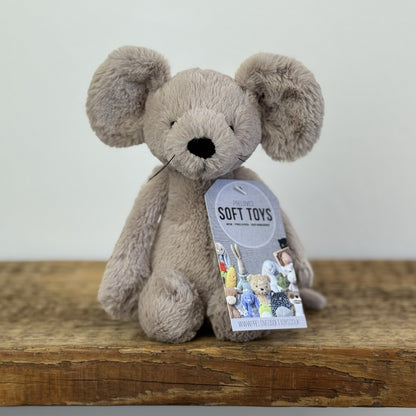 Jellycat Small Bashful Grey Mouse With Whiskers Retired Mouse Collectible 8”