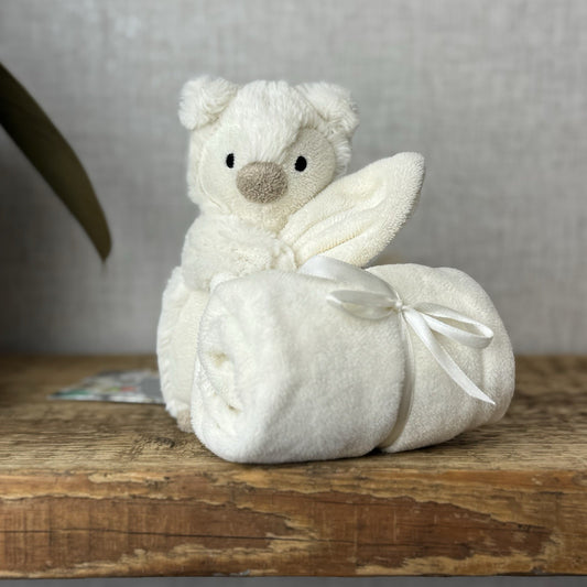 Jellycat Snowy Owl Soother - White Comforter Owl Bird Neutral Bab Comforter