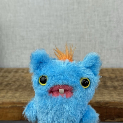 Fuggler Baby Series 3 Screech Baby Blue Fluffy Miniature Fuggler In Diaper 4"