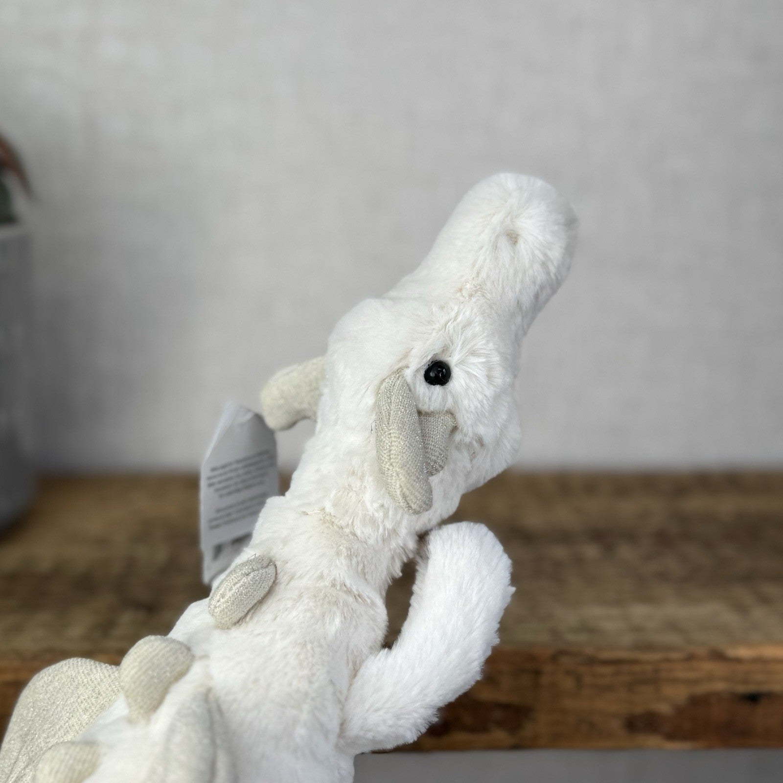 Jellycat Little Snow Dragon - White Dragon Laying Soft Toy Retired New With Tags