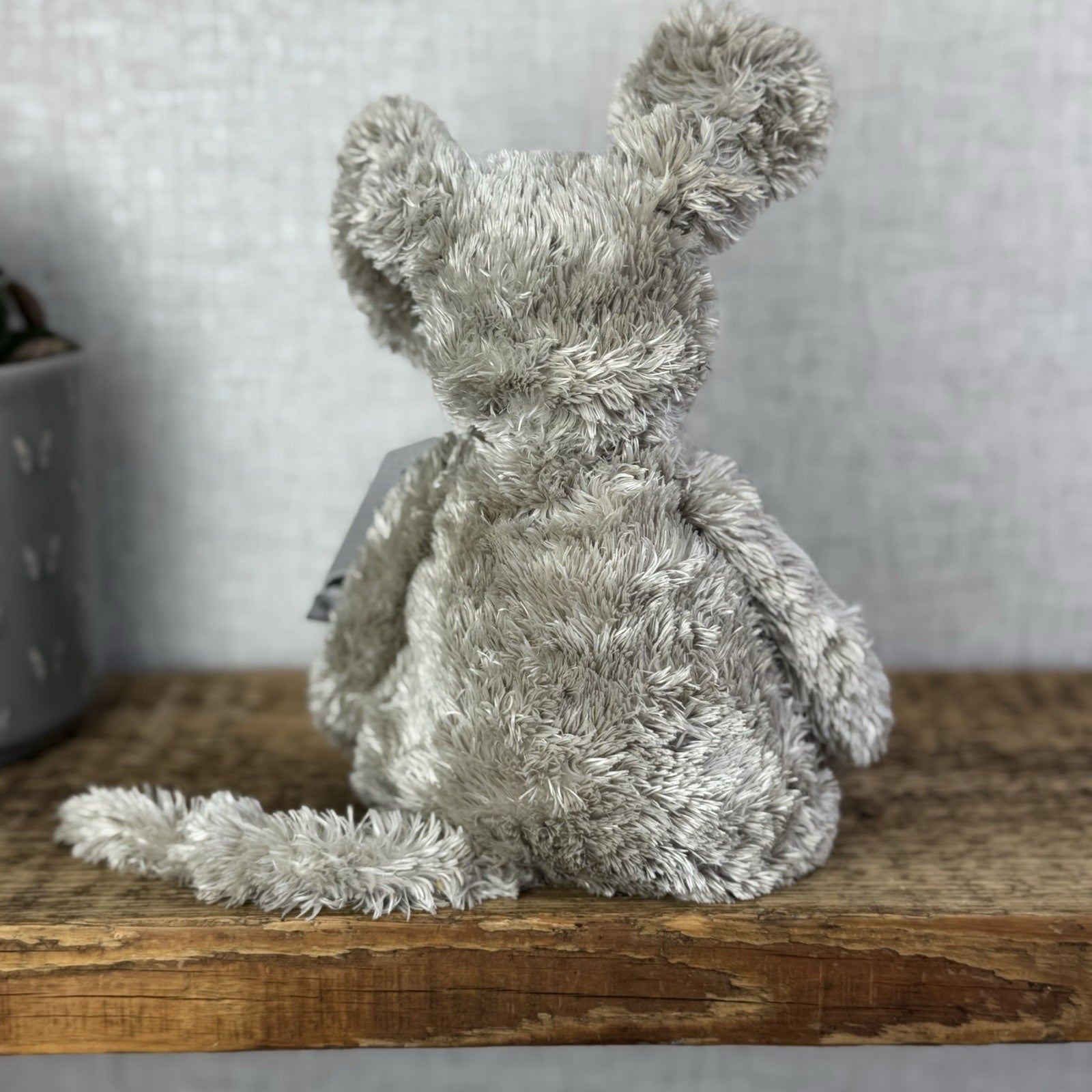 Jellycat  Tumbler Mous - Grey Scruffy Bunglie Style Mouse Beanie Plush 11” NWOT