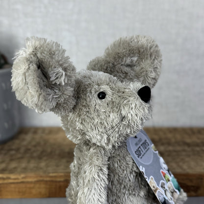 Jellycat  Tumbler Mous - Grey Scruffy Bunglie Style Mouse Beanie Plush 11” NWOT