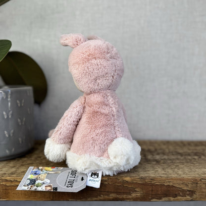 Jellycat Perky Bunny Hop - Pink Rabbit Doll Soft Toy Baby Pink Beanie Rare 12”