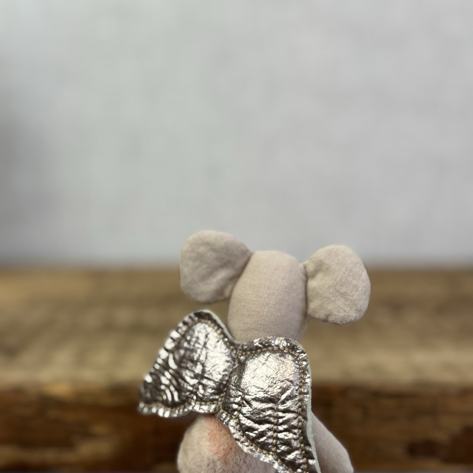 Maileg Fairy Mouse - Natural - Gold Winged Maileg Mouse Fluffy Tummy Retired