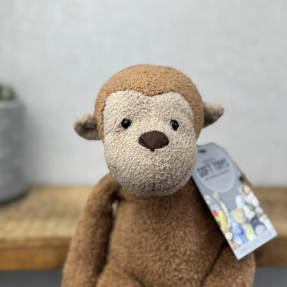 Jellycat Pelhamby Monkey - Medium Monkey Rare Retired Jellycat 12”