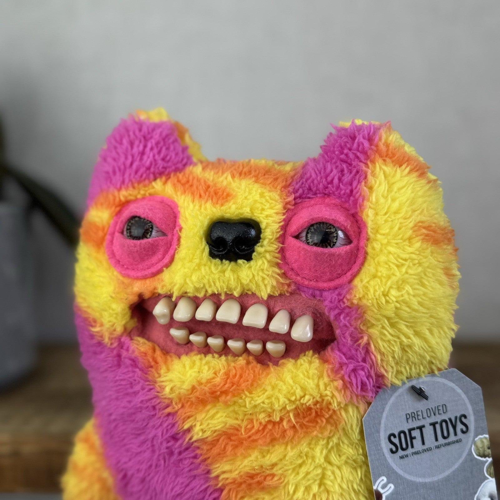 Fuggler Old Tooth Tie Dye Fuggler - Lab Misfits Funny Ugly Monster Pink/yellow