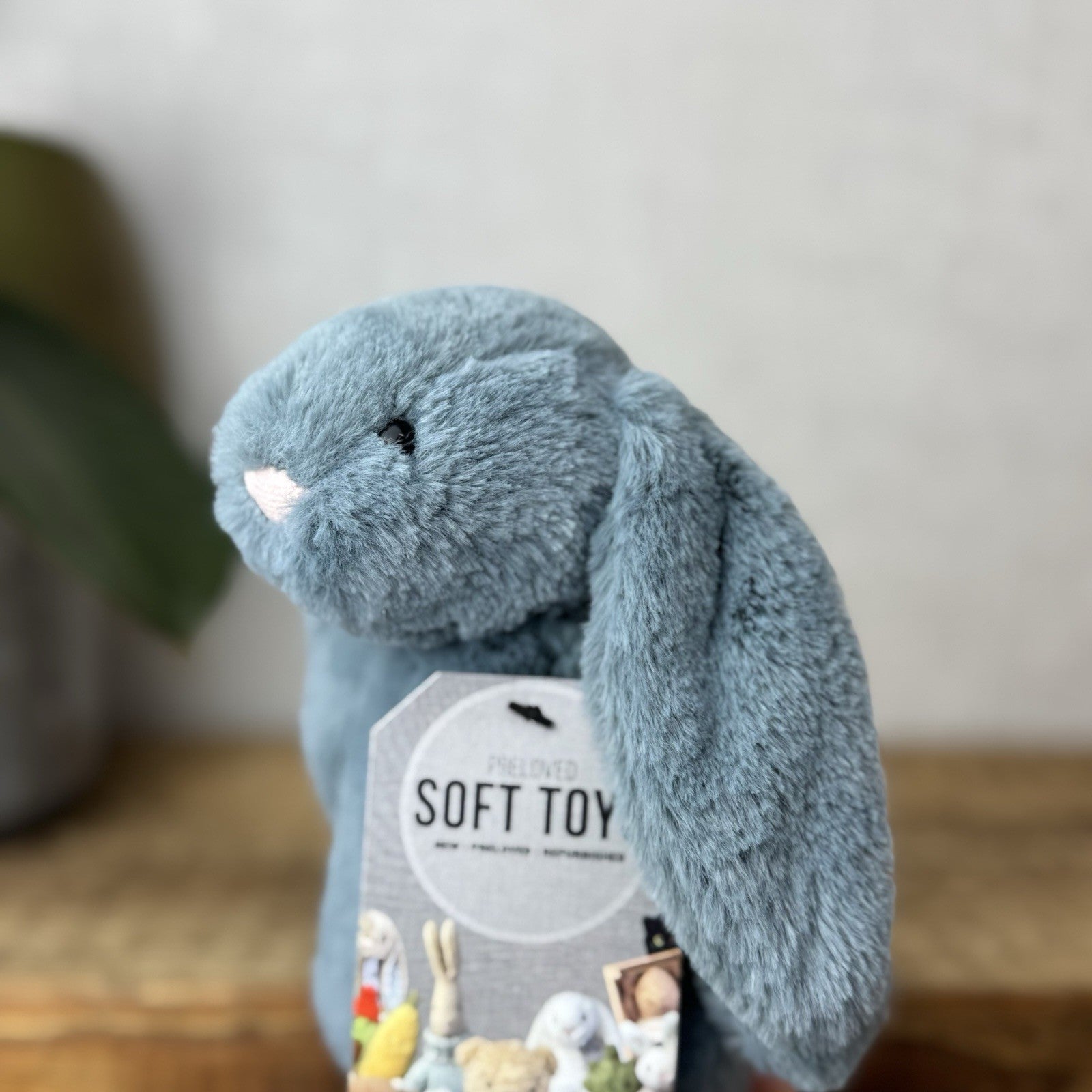 Jellycat Small Dusky Blue Bashful Bunny - Small Grey/Blue Rabbit Bunny 8" (#2)
