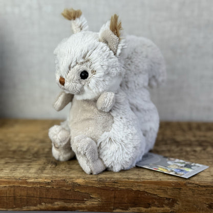 Barbara Bukowski Bear - Baby Blixten Squirrel Small Grey Cute Woodland Beanie 7"