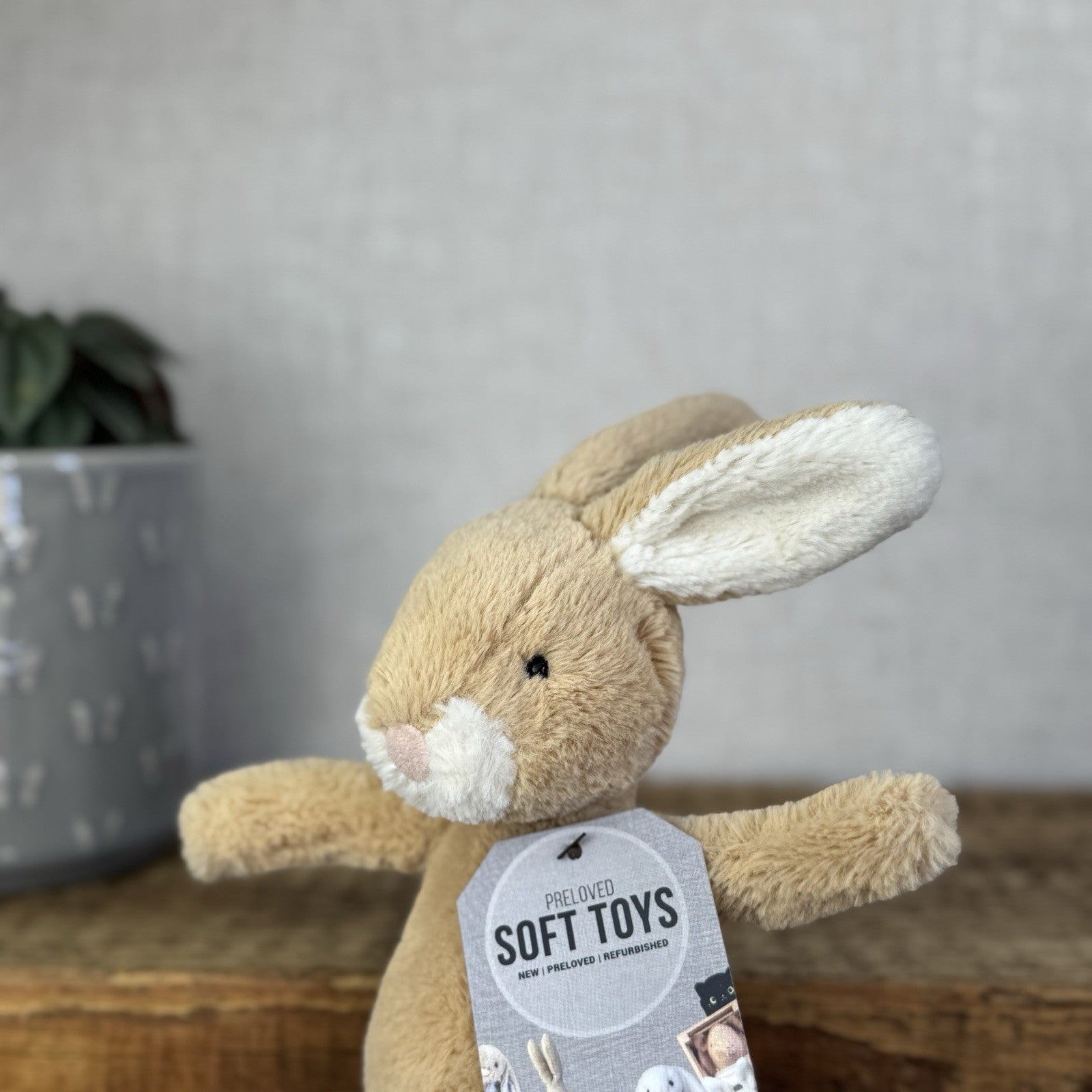 Jellycat Bobtail Honey Bunny - Small Honey Bunny Standing Bunny Cute Beanie 8"