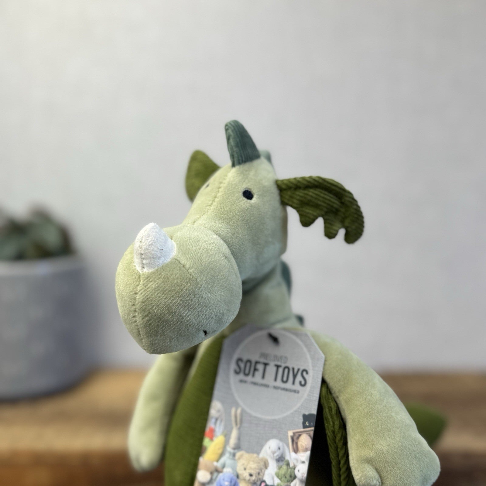 Jellycat Dylan Dragon Sensory Toy - Rattle, Sqeaker Soft Toy Retired Dragon Toy