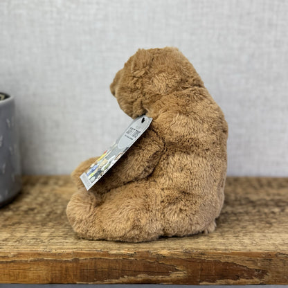 Jellycat Small Cecil Bear - Small Sitting Brown Bear Beanie Plush Retired 8"