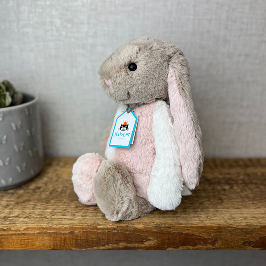 Pastel Neapolitan Bunny Bunny Medium (Custom made with Jellycat Cream,Beige,Blush Bunny)