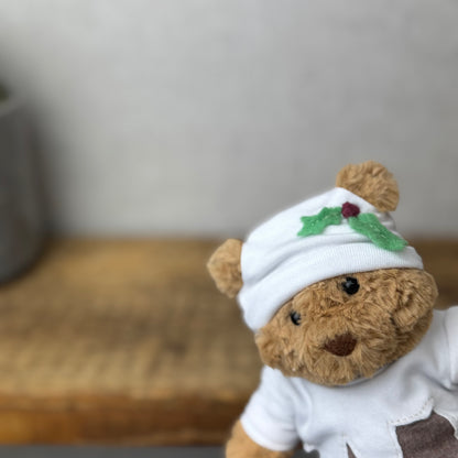 Tiny Bartholemew Christmas pudding outfit
