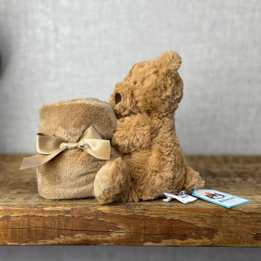 Jellycat Bartholomew Bear Soother BNWT Brown Bear Plush Baby Comforter Blanket