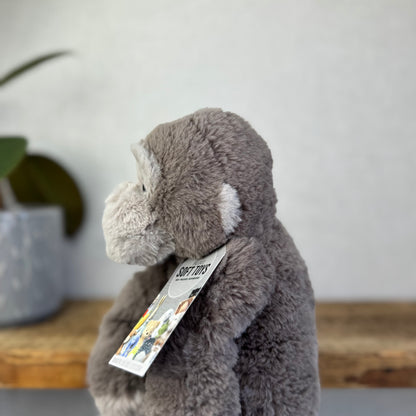 Jellycat Medium Gregory Gorilla - Super Soft Monkey Jellycat - Retired Gorilla