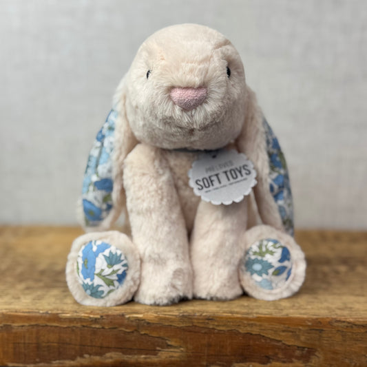 Bespoke Blossom Small Smudge Rabbit - Poppy & Daisy Liberty Print Blue