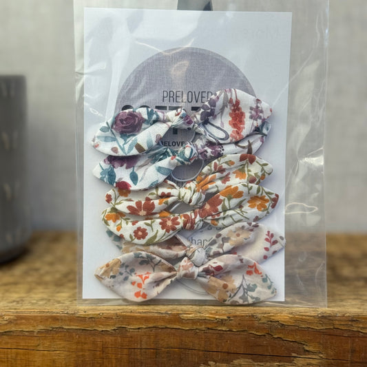 Medium Bows - Autumn Florals Triple Set (6 bows)