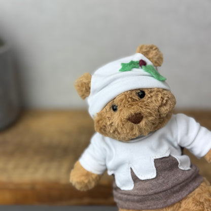 Tiny Bartholemew Christmas pudding outfit