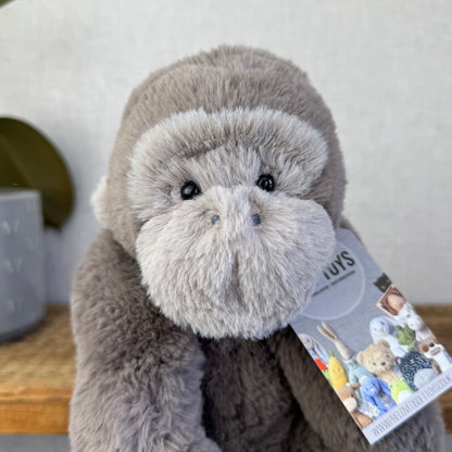 Jellycat Medium Gregory Gorilla - Super Soft Monkey Jellycat - Retired Gorilla