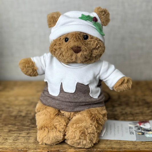 Tiny Bartholemew Christmas pudding outfit