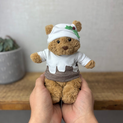 Tiny Bartholemew Christmas pudding outfit