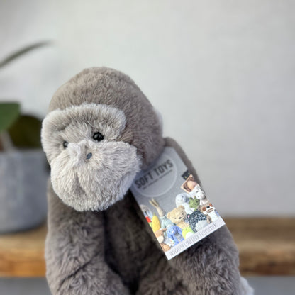 Jellycat Medium Gregory Gorilla - Super Soft Monkey Jellycat - Retired Gorilla