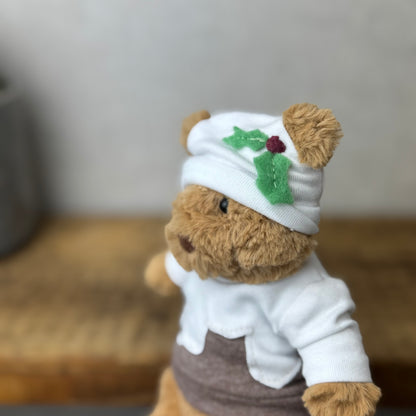 Tiny Bartholemew Christmas pudding outfit