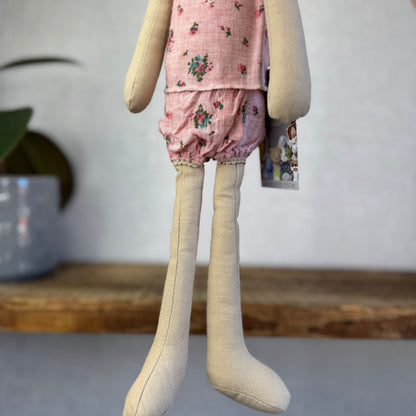 Maileg Bunny Girl 2013 - Size 2 Bunny - Shirt & Shorts Floral - ID 16-3201-16