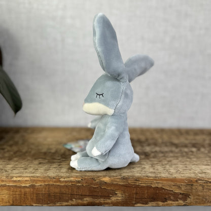 Jellycat Minikin Bunny Rabbit Grey - Tiny Small Velour Bunny Beanie Retired 6"