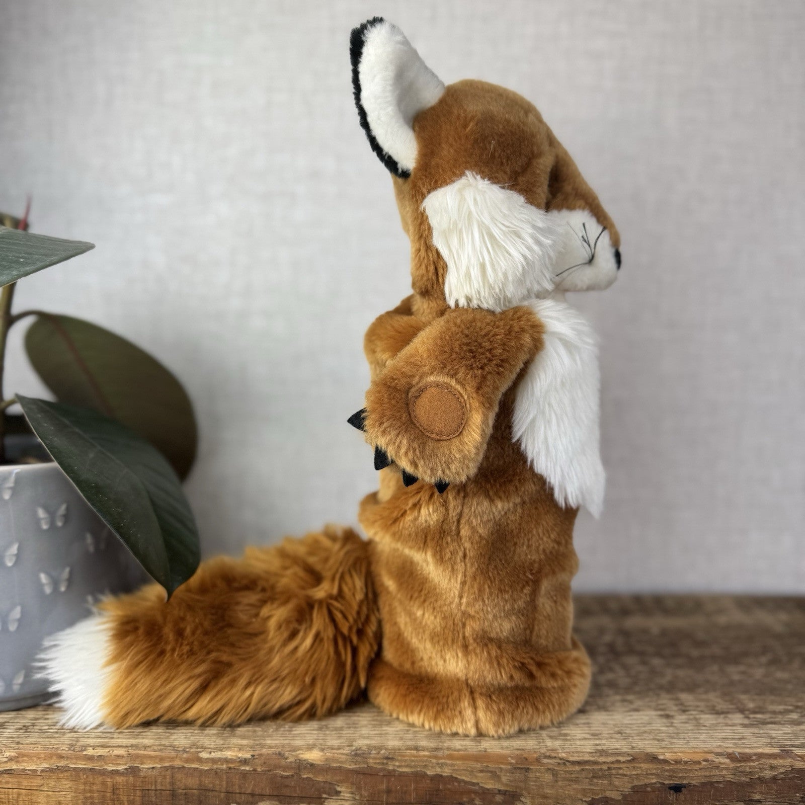 The Puppet Company - Fox Long Sleeve Puppet With Tail Fox Wildlife Puppet 14"