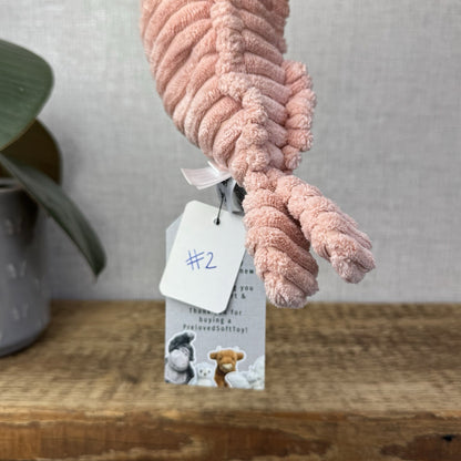 Jellycat Sheldon Shrimp Soft Toy -  Pink Prawn Sea Creature Beanie Plush 8” (#2)