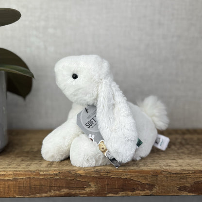 Jellycat SMALL White Smudge Bunny Rabbit - White Company White Bunny Smudge 10”