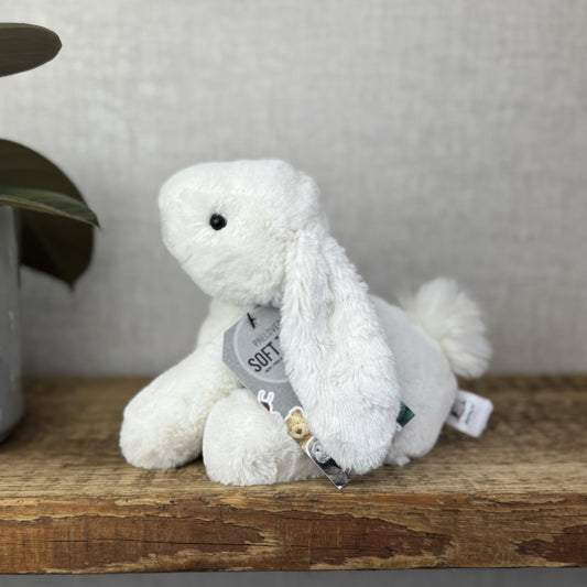 Jellycat SMALL White Smudge Bunny Rabbit - White Company White Bunny Smudge 10”