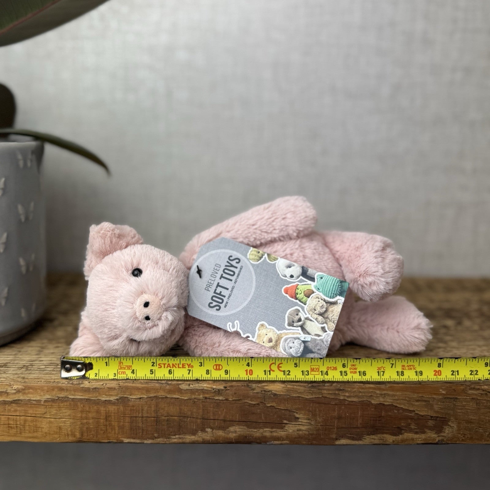 Jellycat Small Bashful Pig - Small Light Pink Piglet Beanie Soft Toy 8”