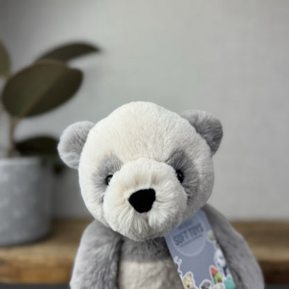 Jellycat Medium Buckley Panda - Snugglet Panda - Grey & White Beanie Panda 14”