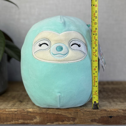 Squishmallow Aqua The Mint Sloth - Smiley Sloth Blue Squish Small Size Cute 7.5"