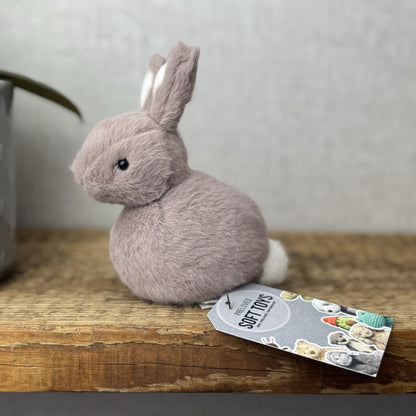 Jellycat Pebblet Mushroom Bunny Rabbit - Small Purple/Brown Rabbit Fluffy