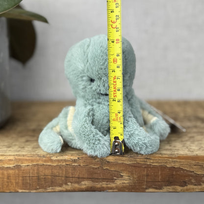 Jellycat Tiny Odyssey Octopus - Tiny Green/Blue Octopus Plush Beanie Retired 5”