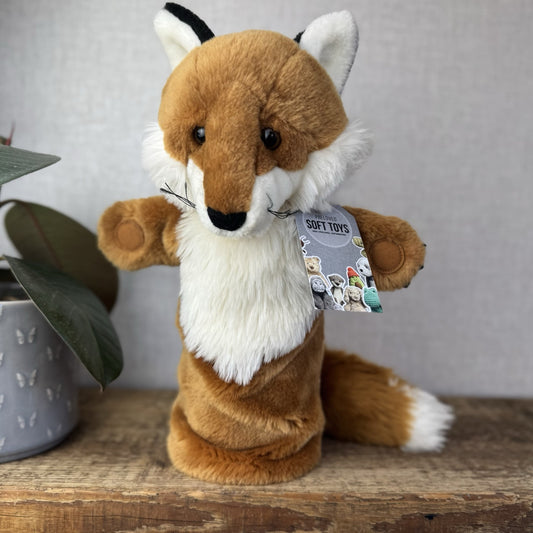 The Puppet Company - Fox Long Sleeve Puppet With Tail Fox Wildlife Puppet 14"