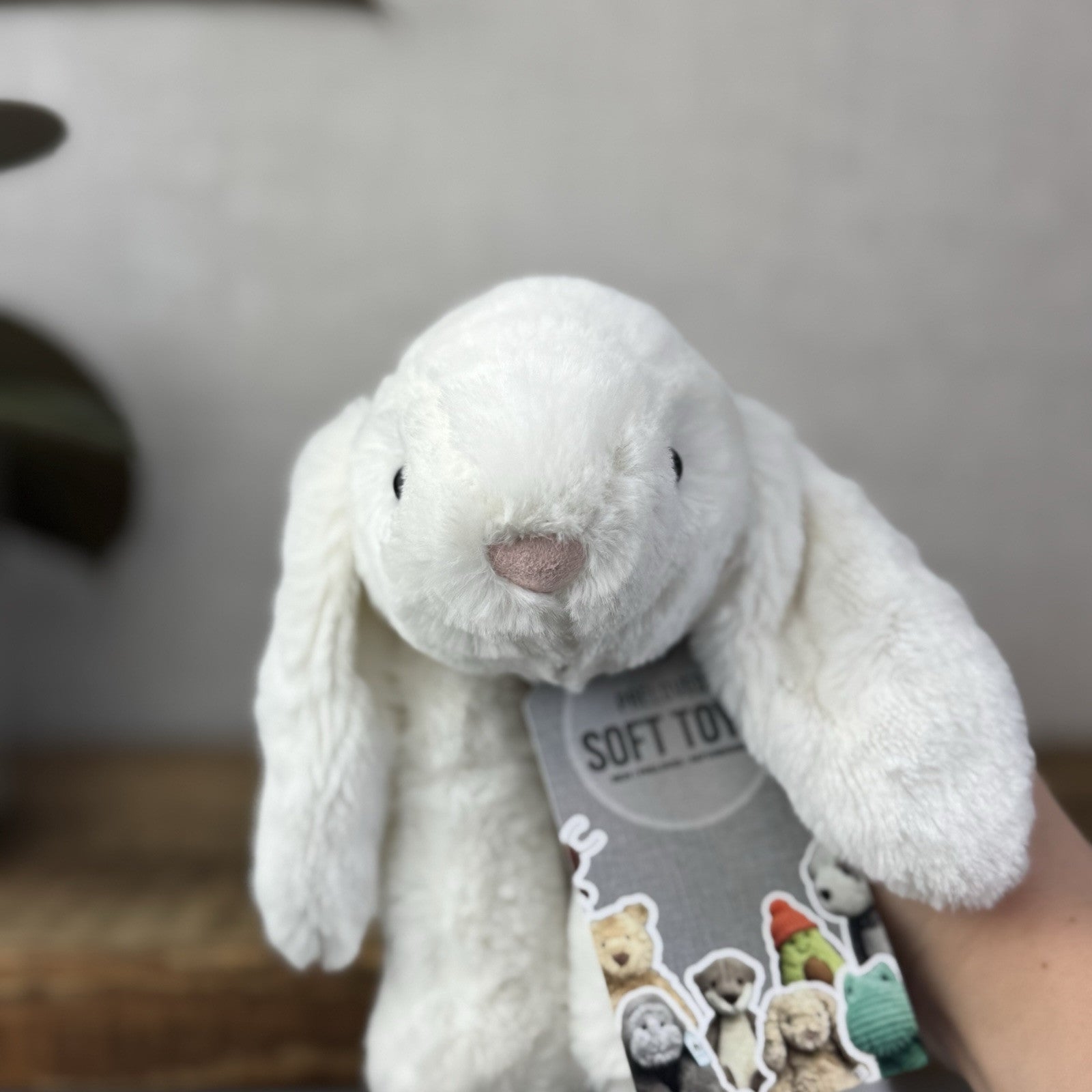Jellycat SMALL White Smudge Bunny Rabbit - White Company White Bunny Smudge 10”