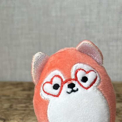 Squishmallow Squishville - Tiny Squishmallow Varity Red Husky Heart Glasses Rare