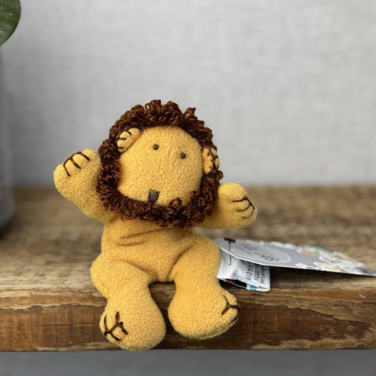 Jellycat Blankety Lion - Tiny Vintage Fleece Lion Wool Main Rare Retired 5”
