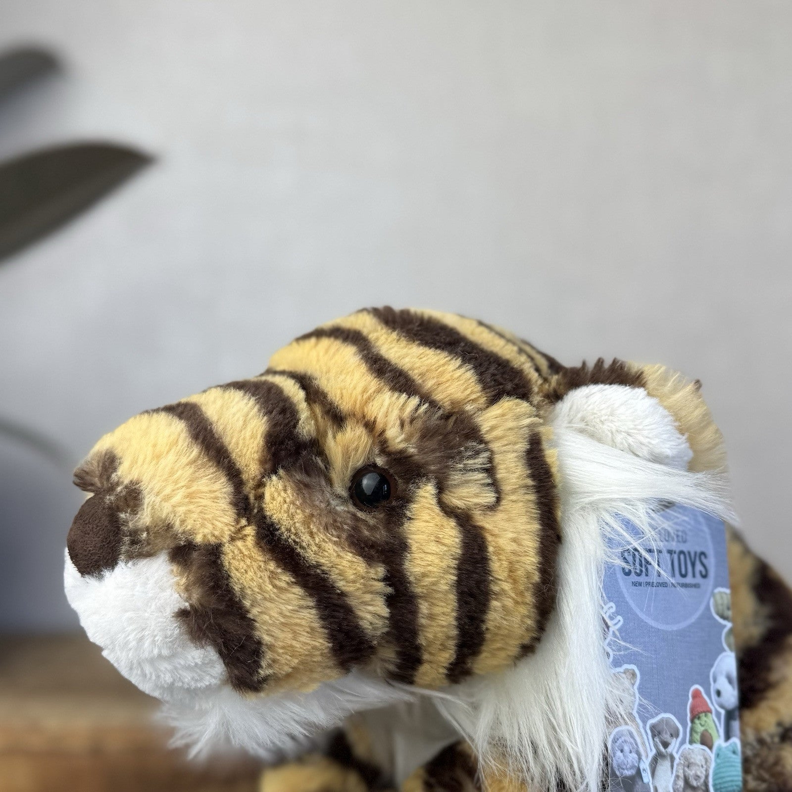 Jellycat Large Taylor Tiger - Large Laying Tiger Soft Toy Beanie Retired 18"
