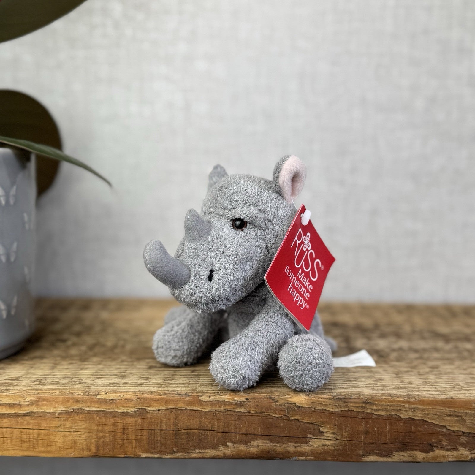 Russ Berrie Luv Pets Rhino - Small Beanie Rhino Soft Toy Plush With Tags 5"