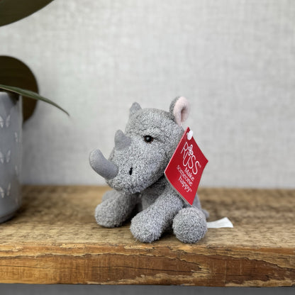 Russ Berrie Luv Pets Rhino - Small Beanie Rhino Soft Toy Plush With Tags 5"