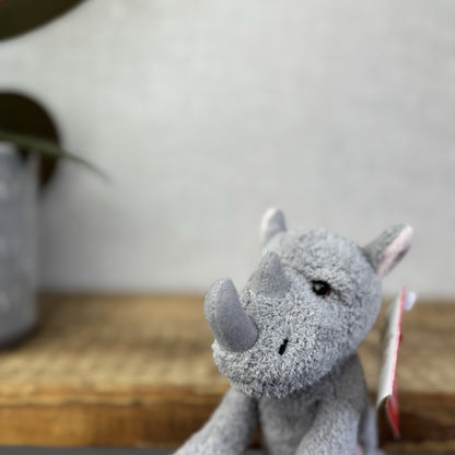 Russ Berrie Luv Pets Rhino - Small Beanie Rhino Soft Toy Plush With Tags 5"