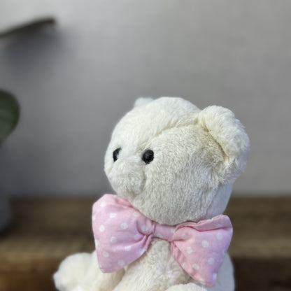 Jellycat Big Bow Cream Kitten - Small White Cat With Pink Bow Retired Small 6”