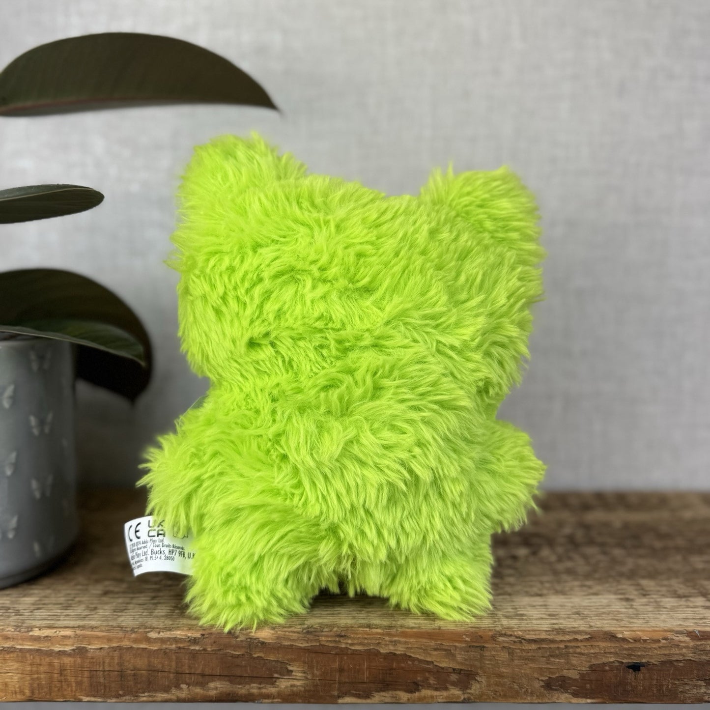 Fuggler Screech - Bright Green Fluffy Fuggler - Blue Eyes Fluffy Funny Ugly Cute